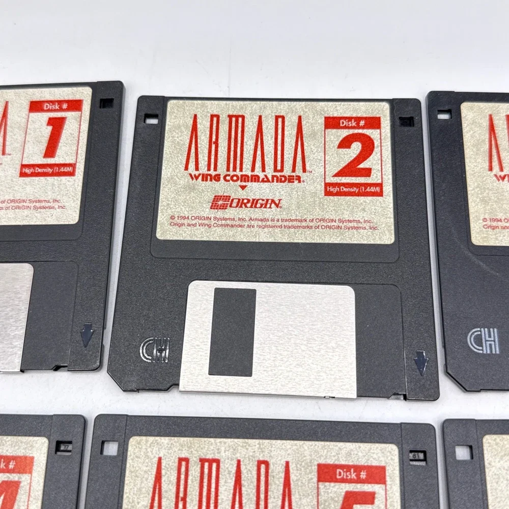 Origin Wing Commander Armada PC Big Box 1994 3.5 Floppy Disk Complete Space Sim